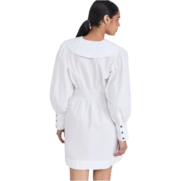 NWT GANNI Poplin Collar Dress - Picture 13 of 14